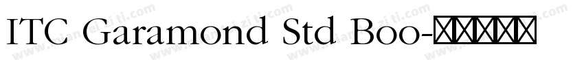 ITC Garamond Std Boo字体转换
